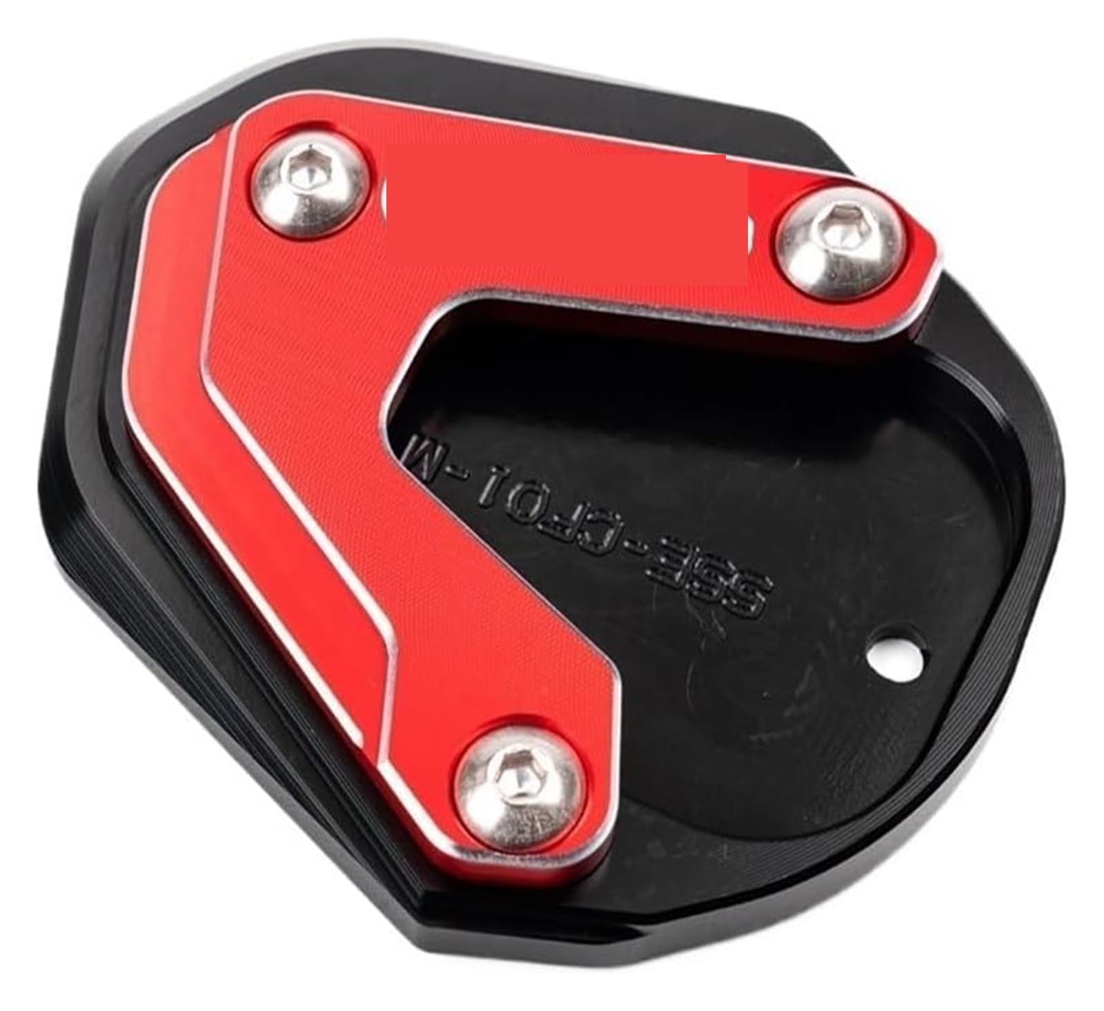 Motorrad Seitenständer Kickstand Für CFMOTO 800MT 650MT 650 800 MT 650 TR-G TRG Motorrad-Seitenständer-Schlüsselanhänger, CNC-Ständer, Seitenständer-Verlängerung(Stand pad-Red) von FNCVTM