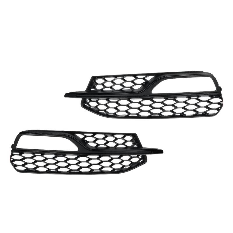 Auto-Frontgrill For A3 S-Line S3 2014 2015 2016 1 Pair Car Front Bumper Fog Light Grille Honeycomb Mesh Fog Lamp Cover Racing Grill Frontstoßstangengrill(Glänzend schwarz) von FNERRMEVC