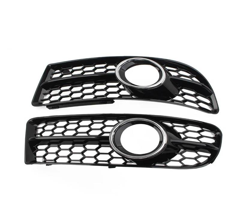 Auto-Frontgrill For A4 B7 S-Line S4 2005-2008 2Pcs Car Front Bumper Honeycomb Mesh Fog Light Grille Cover 8E0807681F 8E0807682F Frontstoßstangengrill von FNERRMEVC