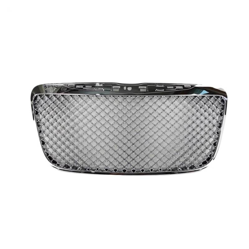 Auto-Frontgrill Für Chrysler 300 300C 2011-2014 Mesh-Style-Auto-Frontstoßstangengrill Vorderer Oberer Mesh-Grill Silberner Grill Renngrill Frontstoßstangengrill von FNERRMEVC