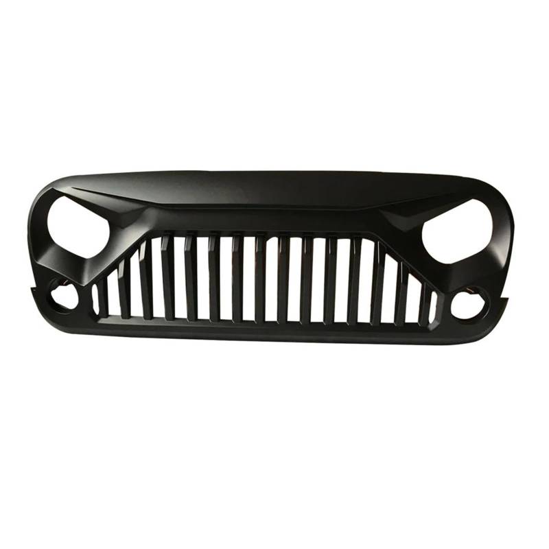 Auto-Frontgrill Für Jeep Für Wrangler JK 2007 2008 2009 2010 2011 2012 2013 2014 2015 2016 2017 Frontgrill Black Angry Grill Frontgrill Frontstoßstangengrill von FNERRMEVC