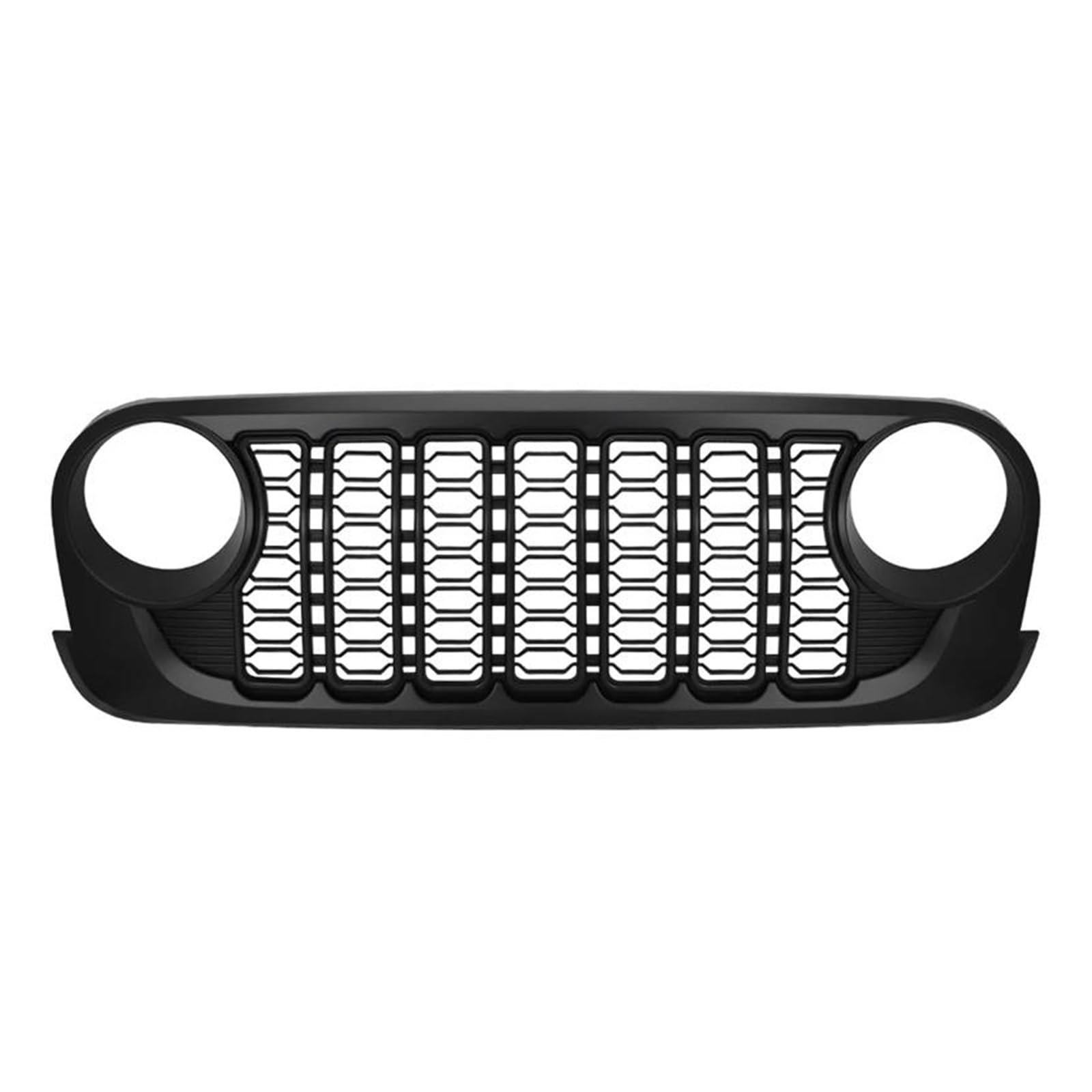 Auto-Frontgrill Für Jeep Für Wrangler JK JKU 2007 2008 2009 2010 2011 2012 2013 2014 2015 2016 2017 Auto-Frontstoßstangengrill Gittergitter Schwarz Frontstoßstangengrill von FNERRMEVC