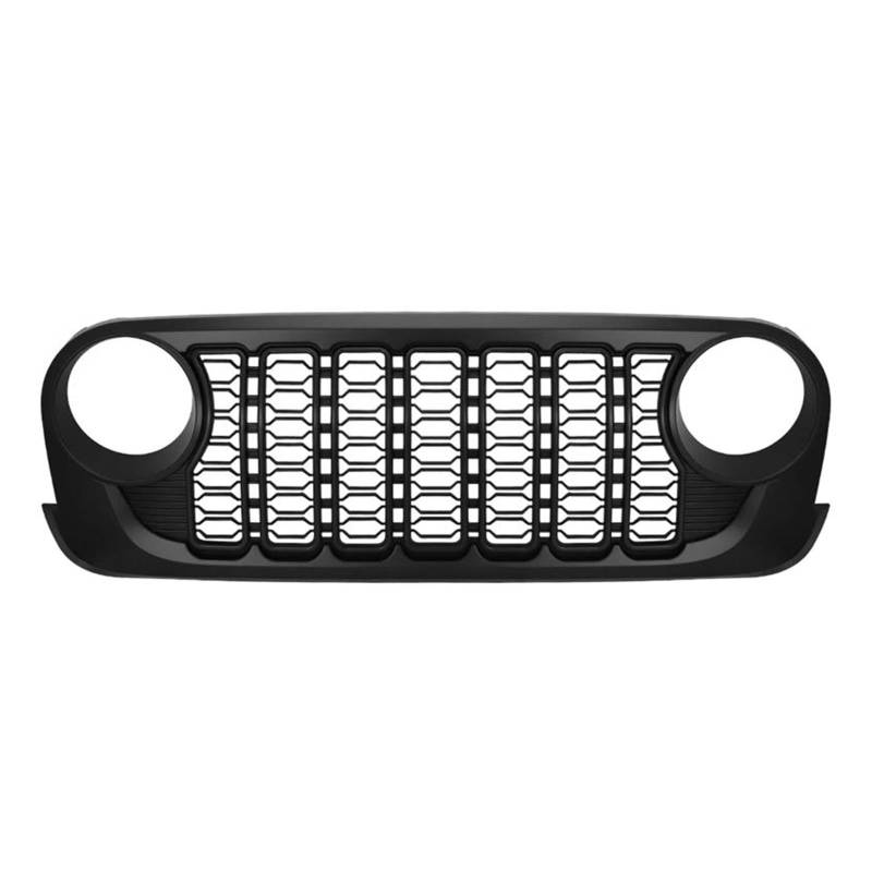 Auto-Frontgrill Für Jeep Für Wrangler JK JKU 2007 2008 2009 2010 2011 2012 2013 2014 2015 2016 2017 Auto-Frontstoßstangengrill Gittergitter Schwarz Frontstoßstangengrill von FNERRMEVC