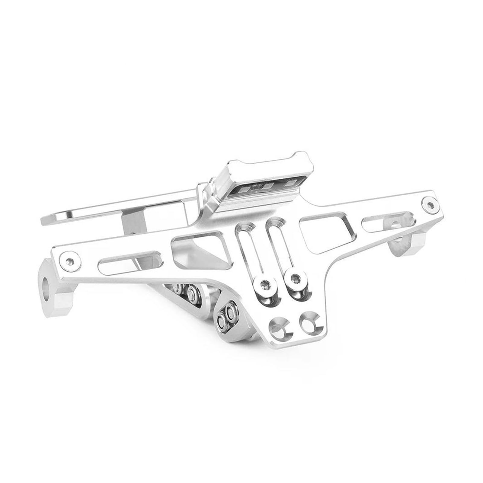 Motorrad Kennzeichenhalter Für Kawasaki Für Ninja 1000 KX 65 80 85 100 125 500 Universelle Winkelhalterung Für Motorrad-Kennzeichenrahmen Motorrad Kotflügel Eliminator(Silber) von FNERRMEVC