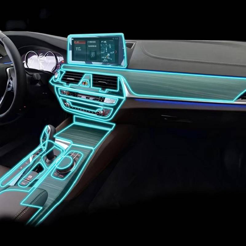 FOEBE Auto-Innen-Mittelkonsole, transparent/matt, TPU-Schutzfolie, PPF, kratzfest, Reparaturfolie, für BMW M5 F90 2020–2022 von FOEBE