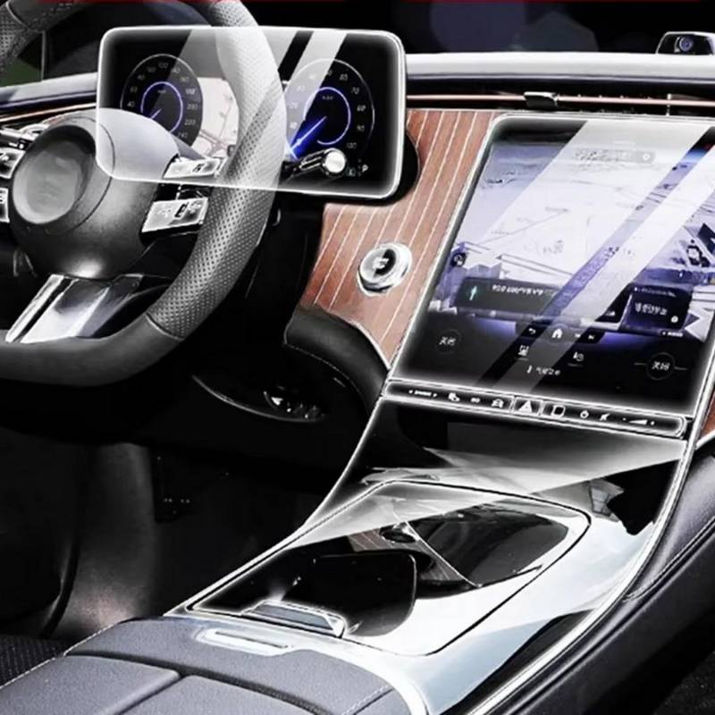 FOEBE Autotür Mittelkonsole Medien Armaturenbrett Navigation TPU Anti-Kratzer Schutzfolie für Merceds Benz EQE 2022 2023 Auto Innenraum von FOEBE