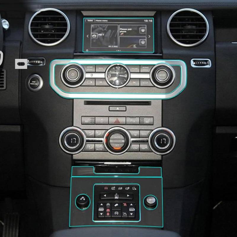 FOEBE Vorgeschnittene Auto-Innen-Mittelkonsole, transparente TPU-Schutzfolie, Anti-Kratz-Aufkleber, LCD-Bildschirm, PPF, für Land Rover Discovery 4 LR4 L319 Facelift 2014 2015 2016 von FOEBE