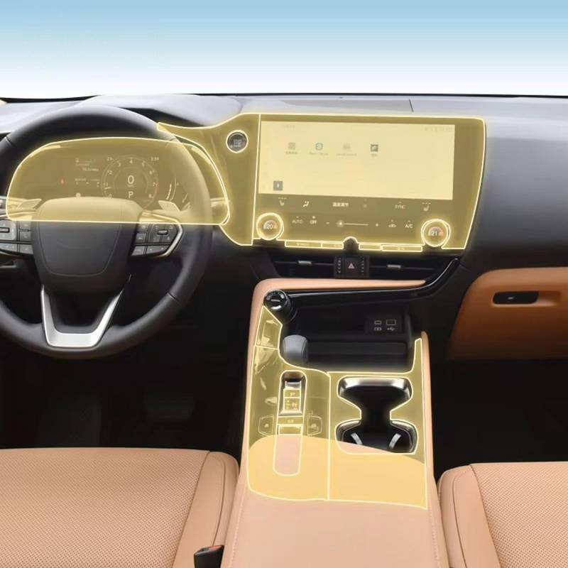 FOEBE Vorgeschnittene Auto-Innen-Mittelkonsole, transparente TPU-Schutzfolie, Anti-Kratz-Aufkleber, LCD-Bildschirm, PPF, für Lexus NX 250 350h 2022–2024 von FOEBE