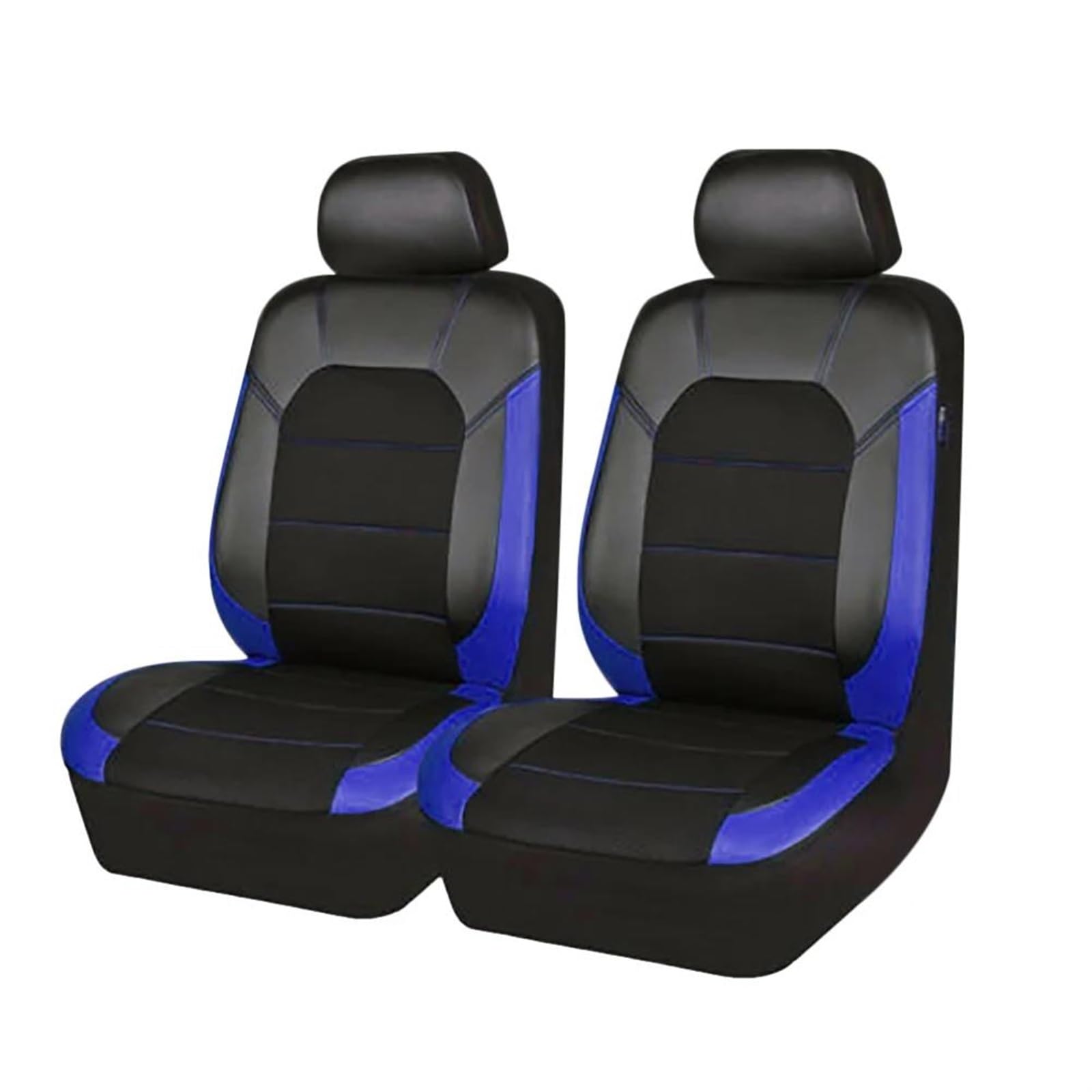 FOGJCMET Auto-Sitzbezüge 5-Sitzer-LKW-Autositzbezug Universelles PU-Autositzkissen Vorder- Und Rücksitzschutz Sitzpolster Autositzschoner(Blue 4-piece set) von FOGJCMET