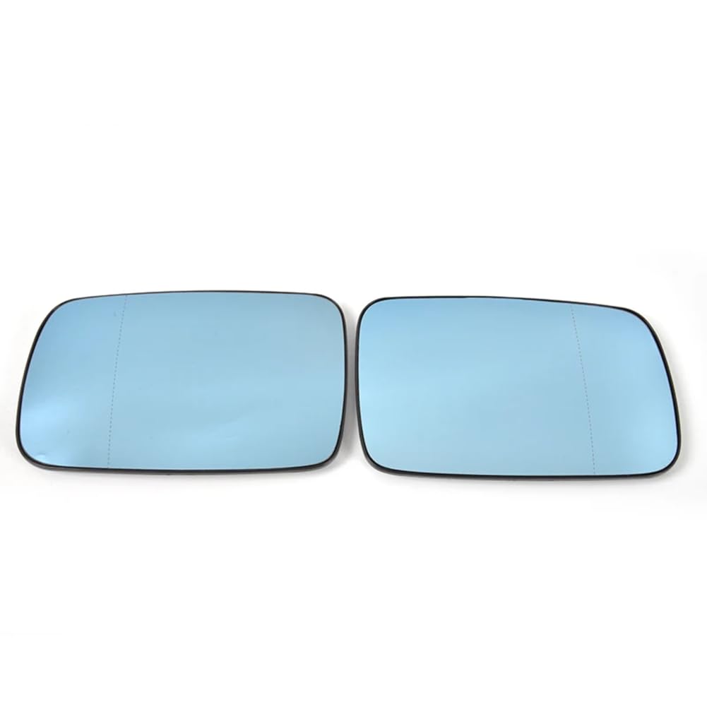 Auto Blau Weitwinkel Spiegelglas, für BMW 3 Coupé E46 (1999-2006), 7 E65 E66 E67 (2002-2008) 51167028427, 51167028428 von FOJRHGFK