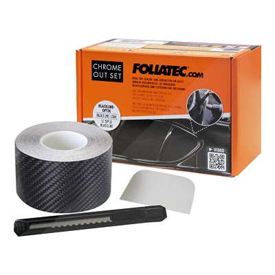 Foliatec Chrome Out Set, carbon glänzend 15m x 5cm 1 Stk. von FOLIATEC