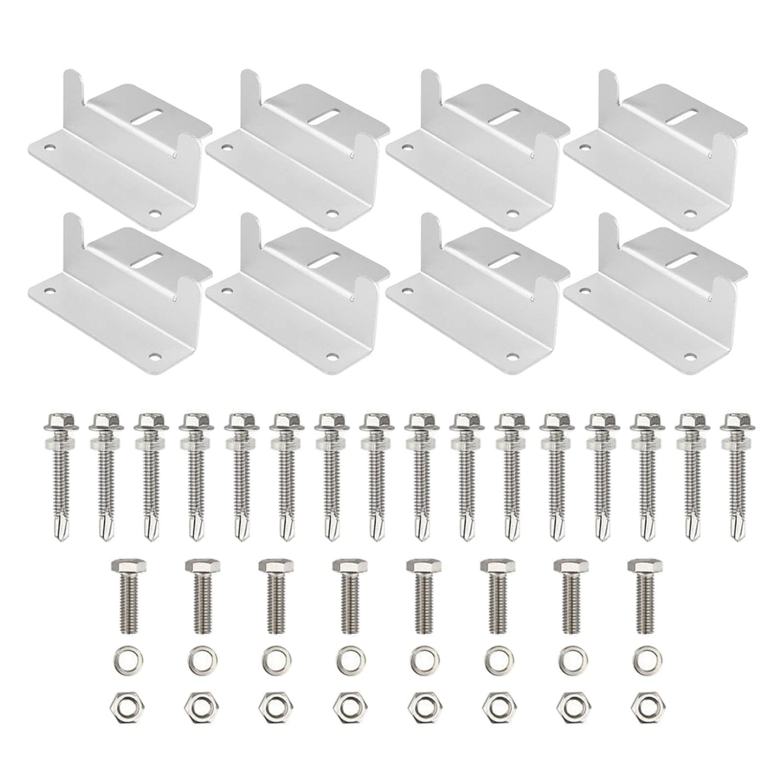 8 Stück Solar Panel Halterung Mit Muttern & Bolzen Set Aluminiumlegierung Photovoltaic Panel Z Formhalter von FOLODA