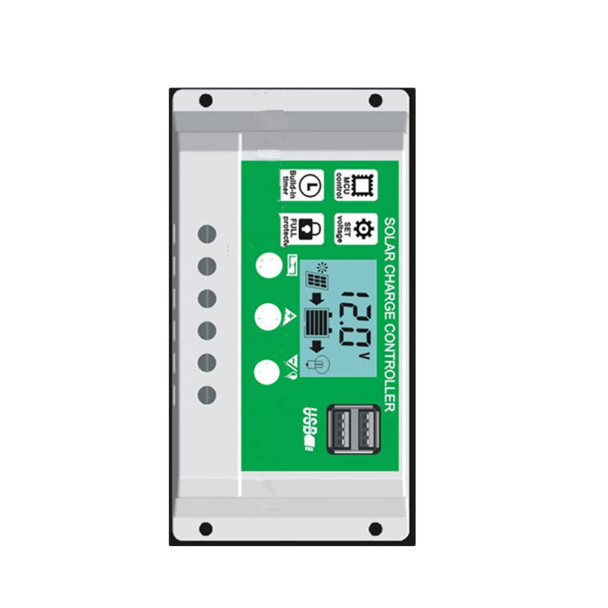 FONDOTIN 12V 30A Solar Charge Controller Mit LCD Anzeige Und 2 USB Anschlüssen Für Solarpanel Batterieladung Effizienter PV Regulator Für Solarinselanlagen Und Solarmodule von FONDOTIN