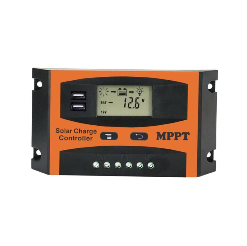 FONDOTIN MPPT Solar Ladecontroller 40A Für 12V/24V Systeme Automatische Erkennung LCD Display Dual USB Anschlüsse Solarzellen Batterie PV Regler Mit Integriertem Timer von FONDOTIN