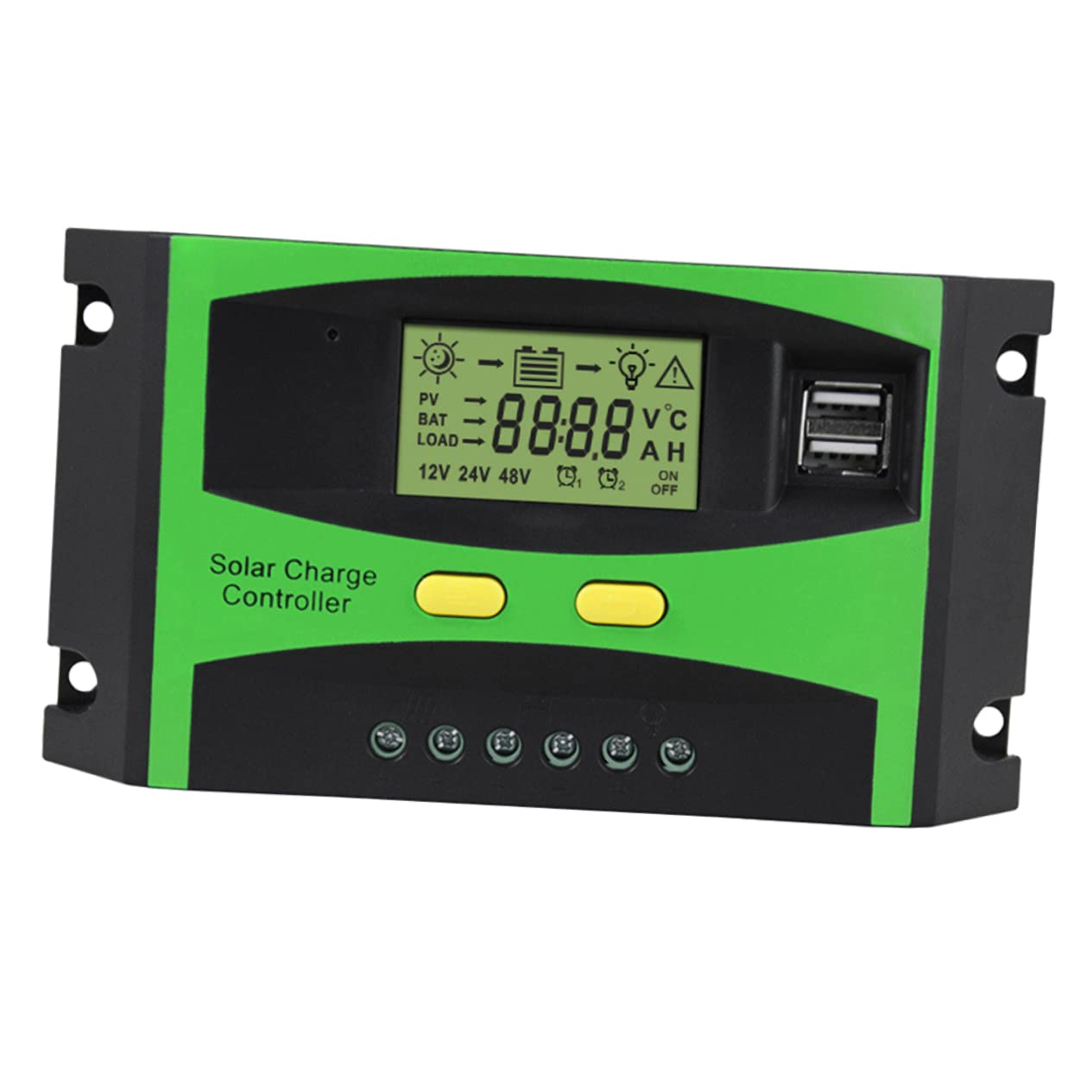 FONDOTIN Solar Controller 30A 12V 24V LCD Display Dual USB Solar Ladegerät Regler Für Photovoltaik Batterien Effizienter Solarregulator Für Zuverlässige Energieversorgung von FONDOTIN