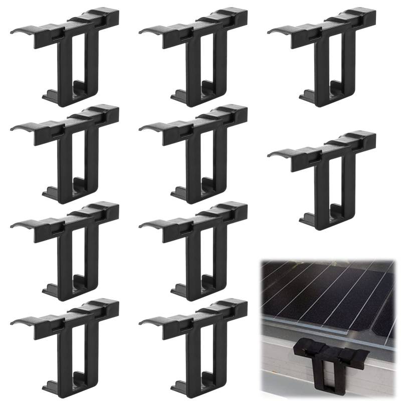 10 Stück Solarpanel Wasserablauf Clips, PV-Module Reinigungsclips für Wasserabfluss, Zubehör Solarpanel Halterung für Solarmodul 30mm, 35mm, 40mm (40mm) von FONDUO