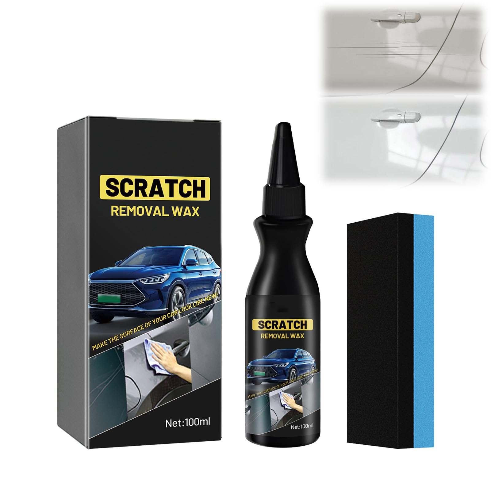 Autolack Ratzer Entferner für Auto, Car Kratzerentferner, Polierpaste Auto, Autopolitur, Leicht zu Reparierende Lackkratzer Wirbel Markierungen Abrieb Schmutz, 100ml (1 Stück) von FONDUO