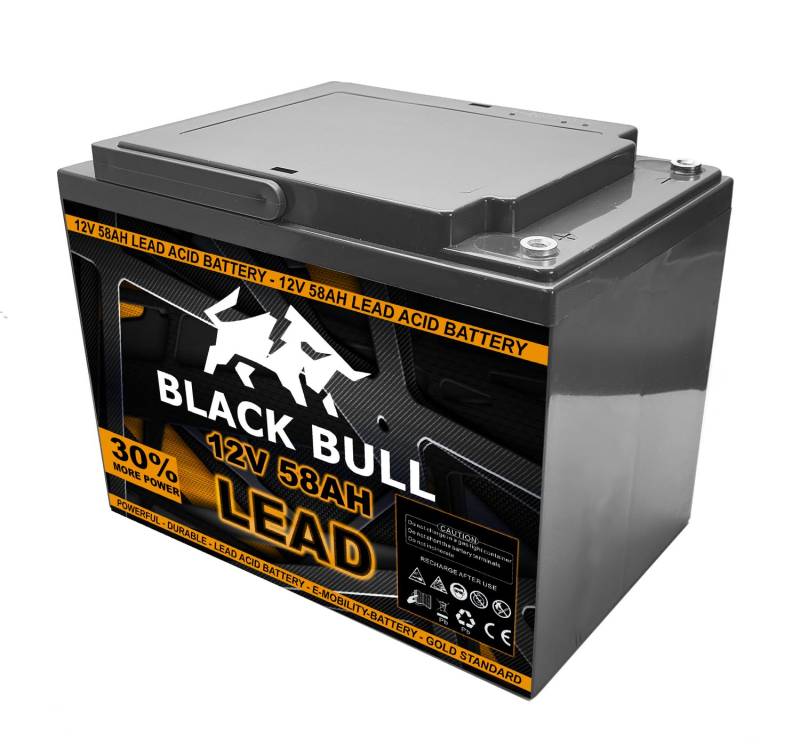 FORÇA Blackbull pro 12V 58AH Akku Zyklenfest Schraubanschluss Akku für Kabinenfahrzeuge Elektrofahrzeuge ECONELO AKTIVIMO ECABINO von FORÇA