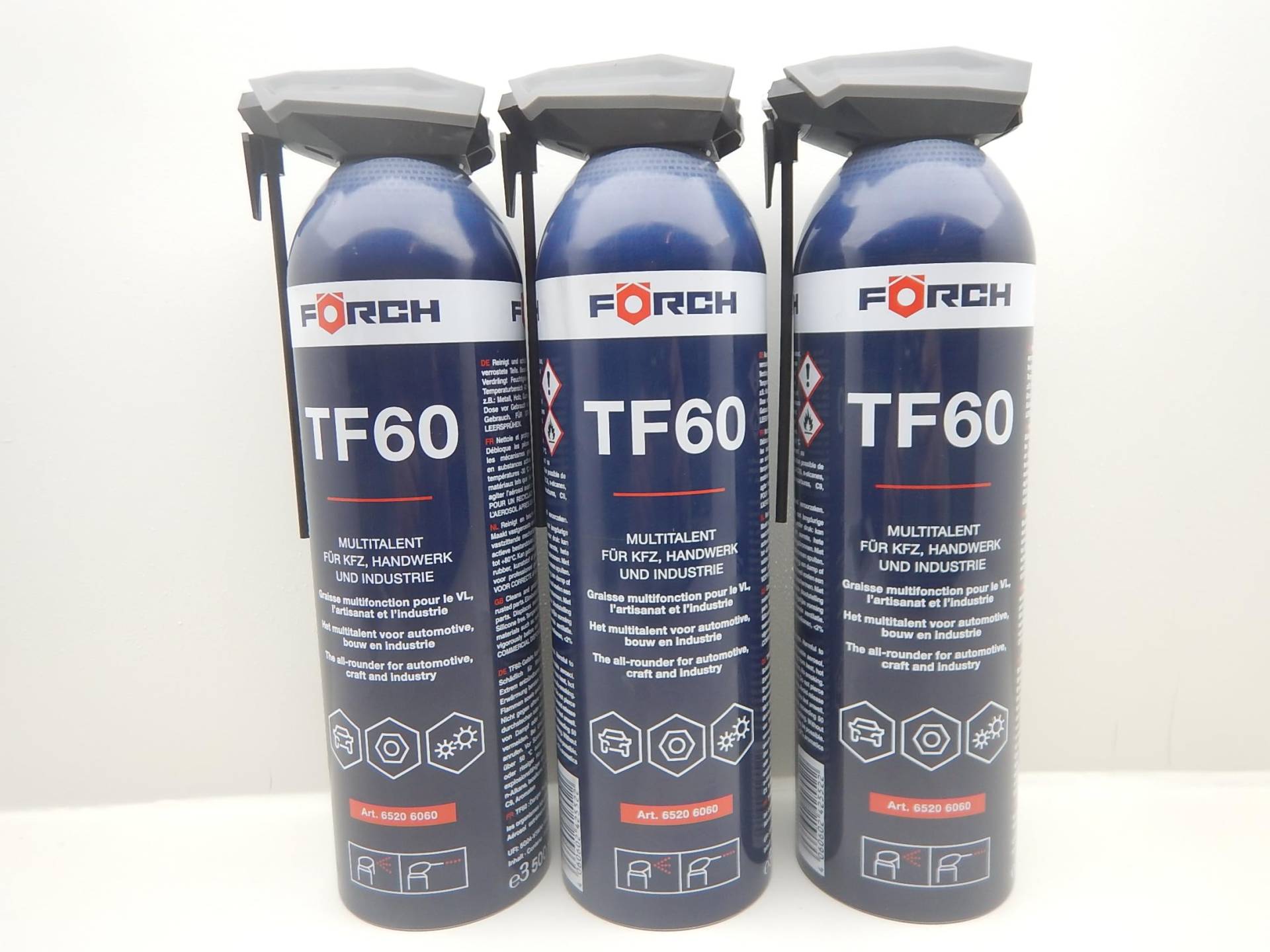 3x Förch Wartungsspray TF60 Multispray gegen festgefressene Mutten Schrauben 500ml von FORCH