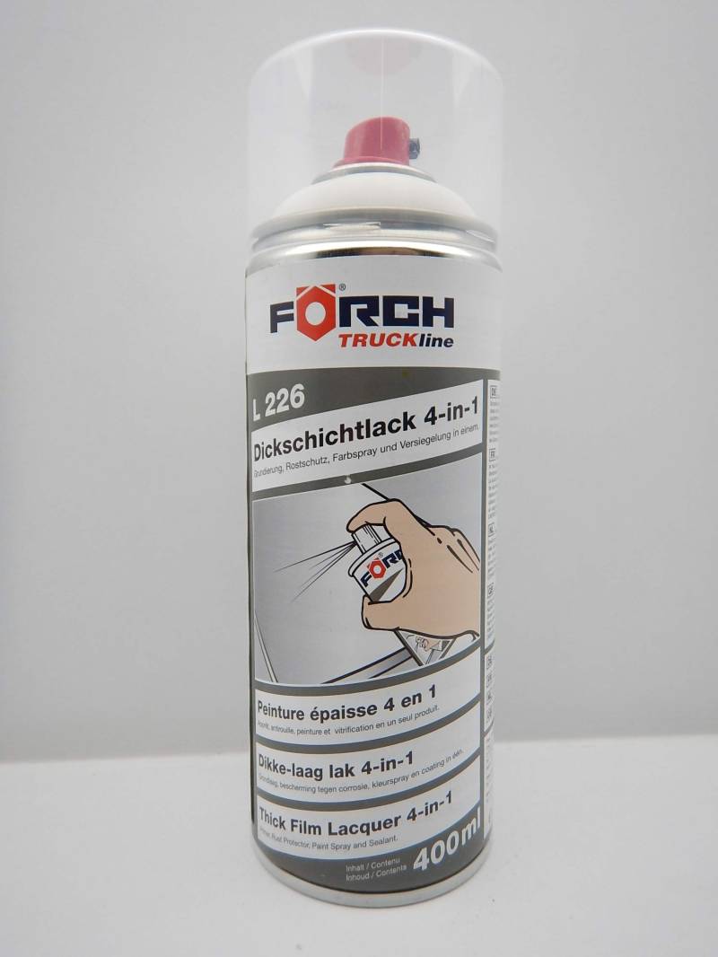 FORCH 4 in 1 FIAT 249 POLARWEISS Weiss DICKSCHICHTLACK Lack Spray SPRAYDOSE 400ML (1) von FORCH