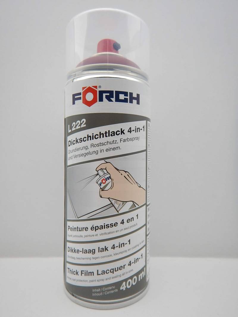 FORCH 4 in 1 RAL 3004 Purpurrot ROT DICKSCHICHTLACK Lack Spray SPRAYDOSE 400ML (1) von FORCH