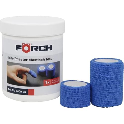 FORCH FIXIER PFLASTER ELASTISCH BLAU SELBSTHAFTEND ÖL SCHMUTZABWEISEND 25 / 50MM (3) von FORCH