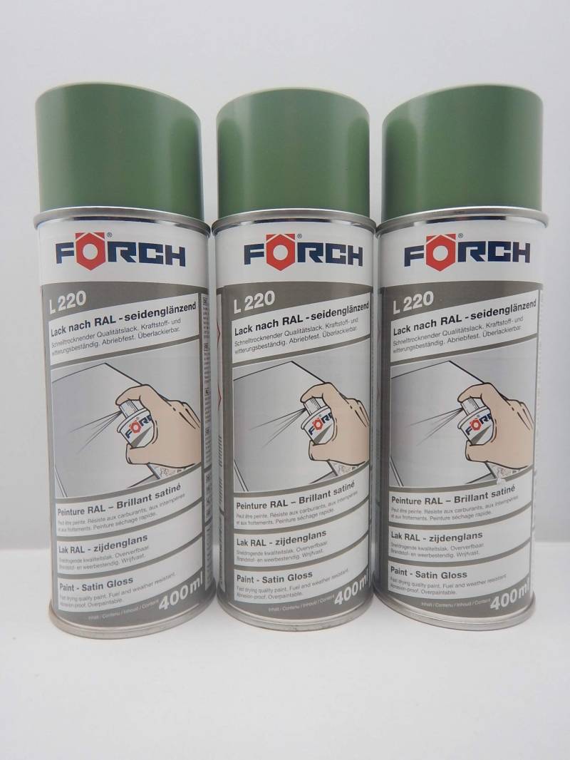 FORCH MASCHINENGRÜN SG GRÜN RAL 6011 Lack LACKSPRAY Spray SPRAYDOSE 400ML (3) von FORCH