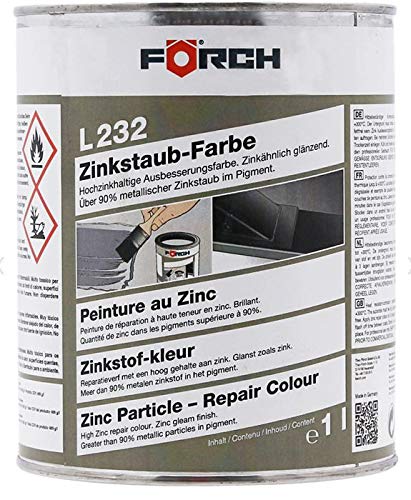 FORCH ZINKSTAUB Zink Farbe L232 ROSTSCHUTZ ROST HITZEBESTÄNDIG 1000ml (1) von FORCH