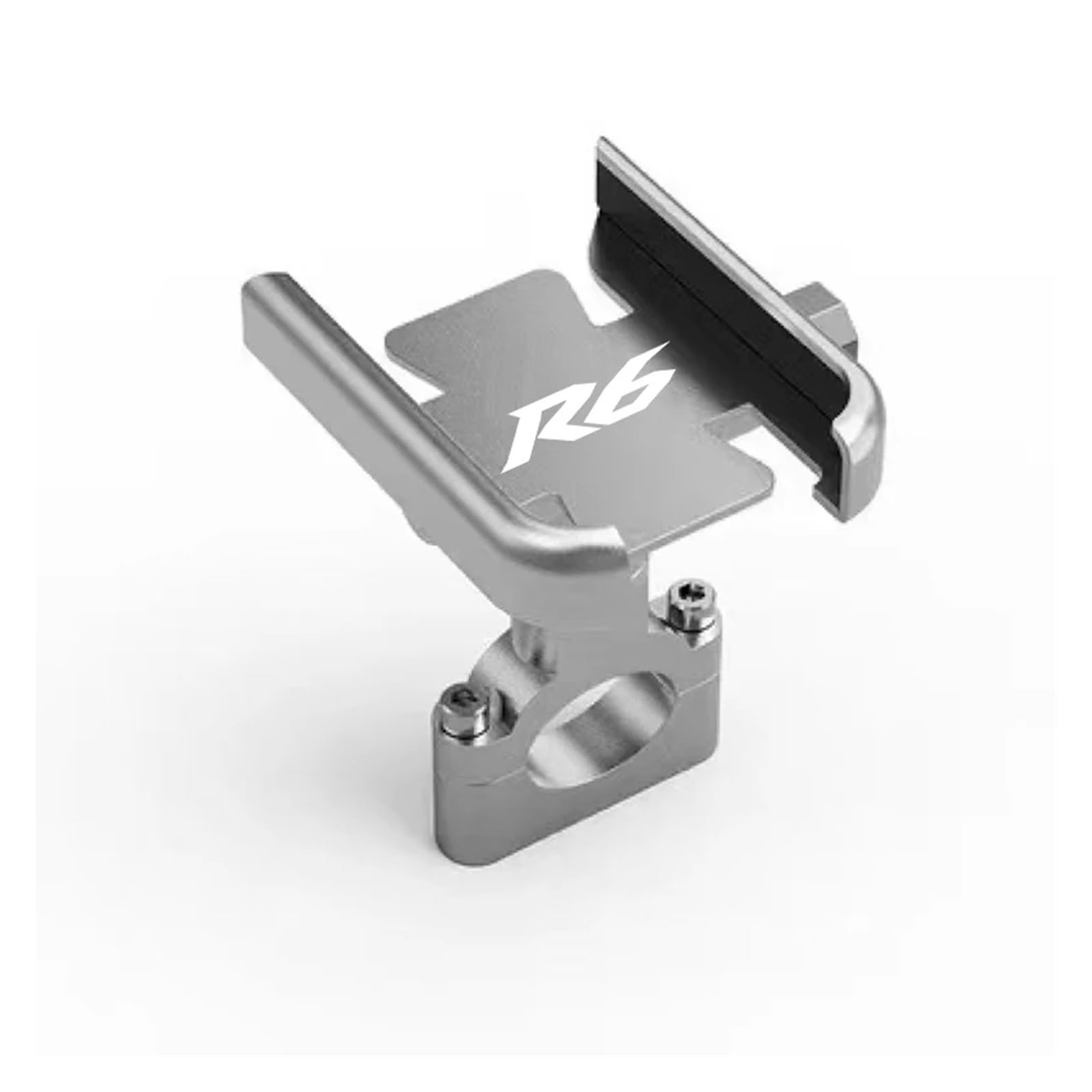 FORLUZ Für Ya@&maha YZFR6 YZF R6 R6S 1999-2015 2005 2007 2010 Zubehör Motorrad-Lenker-Handyhalterung GPS-Ständerhalterung(Handlebar Silver) von FORLUZ