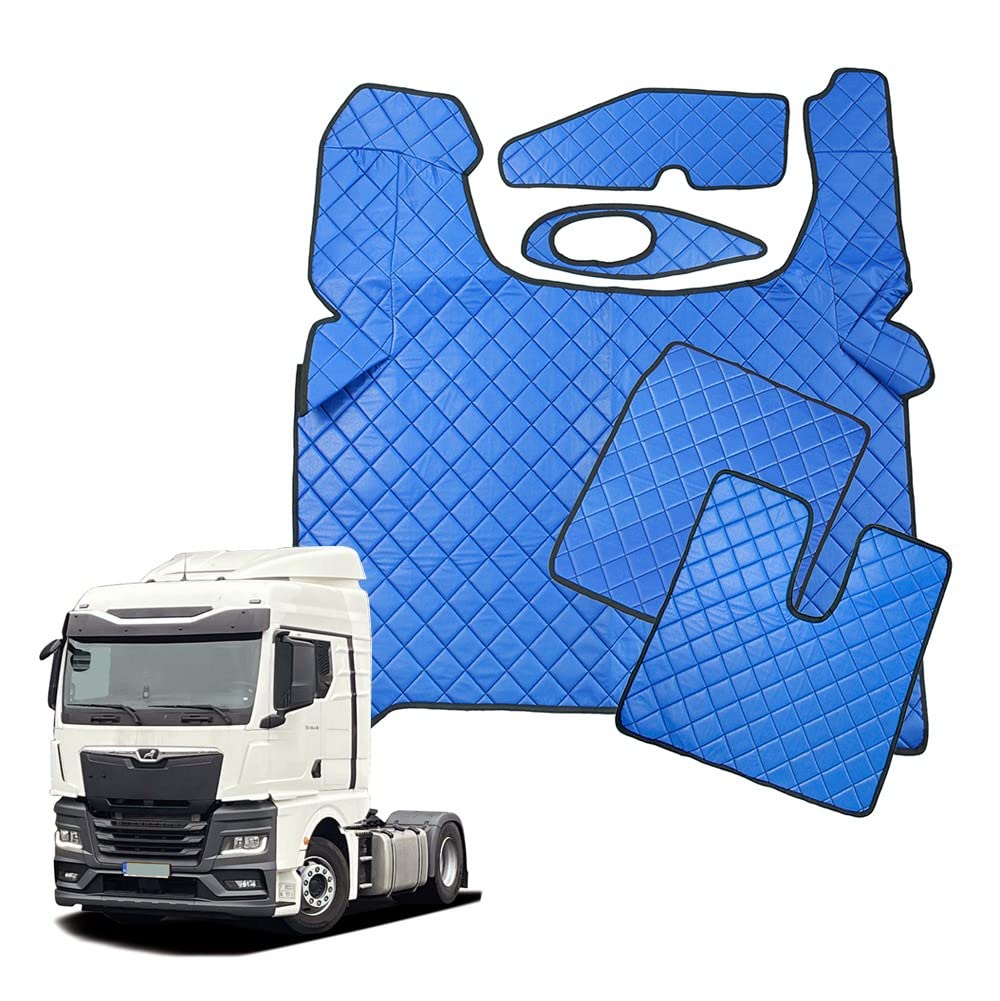 LKW Fußmatten blau für TGX 2020+ zubehor Fußmatten Innenausstattung automatische Getriebe Blau Öko-Leder von FORMPLAS