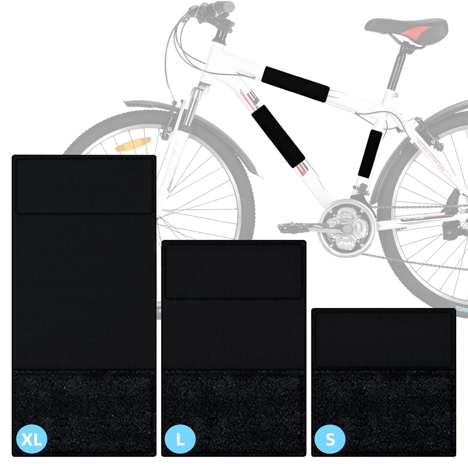 FORYNXHWIN Fahrrad Rahmenschutz mit 3 verschiedenen Größen Transportschutz für Fahrradträger,Carbon Rahmenschutz Fahrradträger,Transportschutz Passend für Fahrradträger,Fahrrad Zubehör von FORYNXHWIN