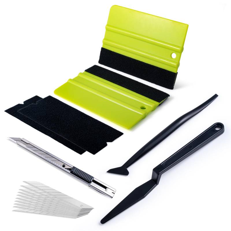 FOSHIO Rakel Set Auto Vinyl Werkzeug Kit Auto Folierung Set Autofolie für Tönungsfolie Auto Wrap, für Car Wrapping Folie, Fensterfolien,Tapeten von FOSHIO