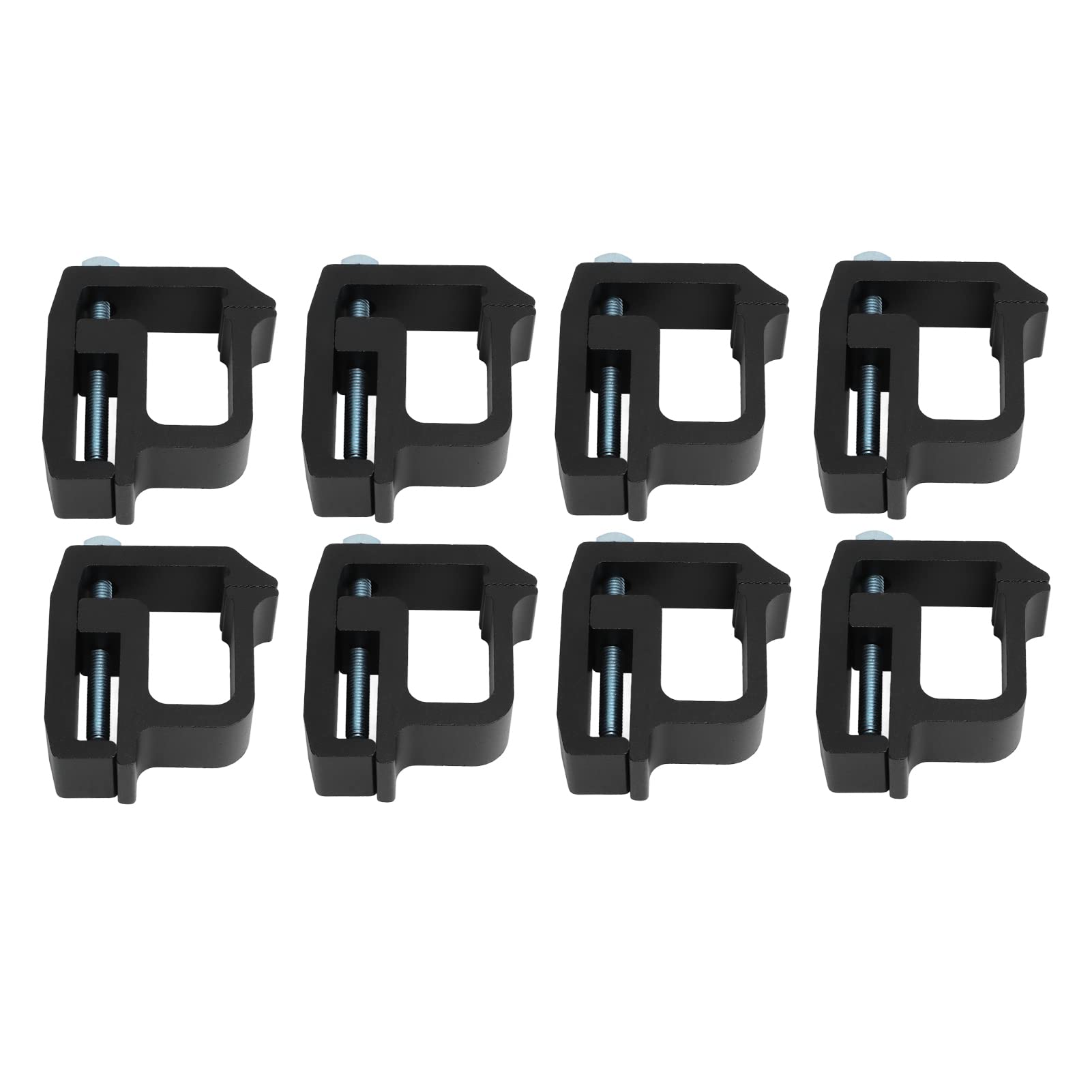 Truck Cap Clamps Truck Bed Clamps Rostfrei 16 Stück Heavy Duty Design Lange Haltbarkeit Hochfestes Schwarzes Pickup-Leitergestell (Schwarz) von FOTABPYTI