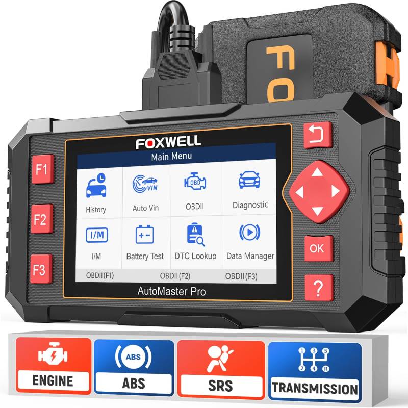 FOXWELL NT604 Elite Universal OBD2 Diagnosegerät, OBD-II Diagnosewerkzeuge mit Full OBDII Funktionen für BMW VW Mercedes Alle Fahrzeuge von FOXWELL