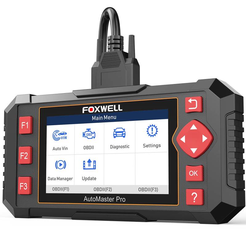 FOXWELL NT604 Elite Universal OBD2 Diagnosegerät, OBD-II Diagnosewerkzeuge mit Full OBDII Funktionen für BMW VW Mercedes Alle Fahrzeuge von FOXWELL