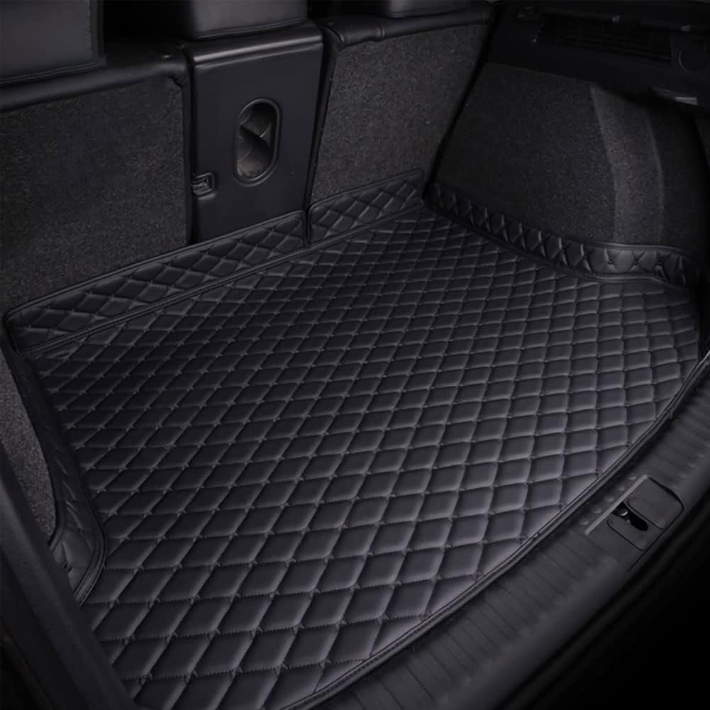 Auto Leather Kofferraummatte für Hyundai Santa Fe (DM) III 5-seat/7-seat 2013-2018, Automovil Strapazierfähigen Antirutsch Kofferraummatte Innen wasserdichte Leder Styling Zubehör von FOXZY