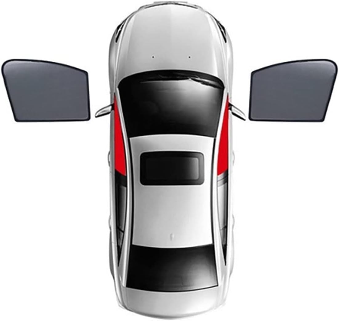 Auto Seitenscheiben Sonnenschutz für Benz GLC SUV(X254) 2022 2023, Front Heck Magnetischer Sonnenblende UV-Schutz Anti-Moskito Zubehör,A 2PCS Front von FOXZY