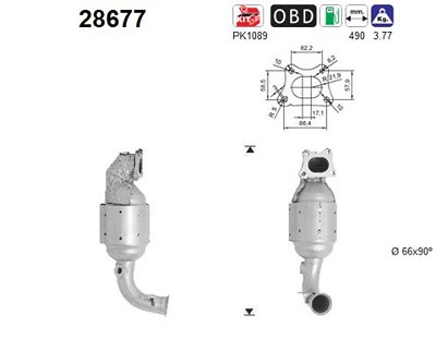 Fppl Katalysator [Hersteller-Nr. 28677] für Citroën, Ds, Opel, Peugeot, Vauxhall von FPPL