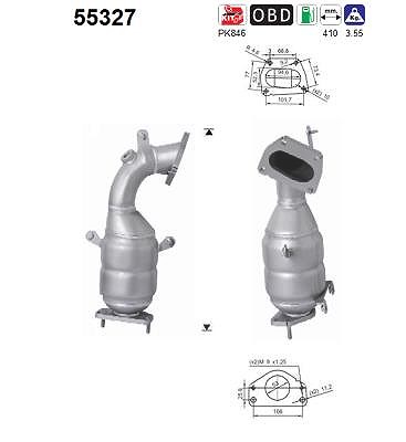 Fppl Katalysator [Hersteller-Nr. 55327] für Abarth, Alfa Romeo, Chrysler, Fiat, Lancia von FPPL