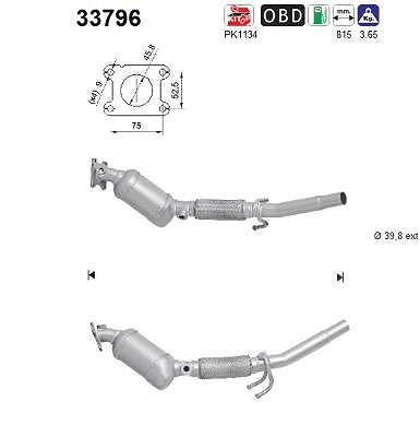 Fppl Katalysator [Hersteller-Nr. 33796] für Seat, Skoda, VW von FPPL