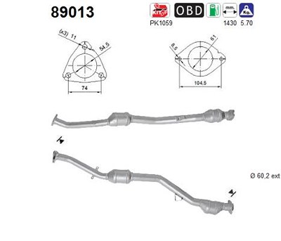 Fppl Katalysator [Hersteller-Nr. 89013] für Subaru von FPPL