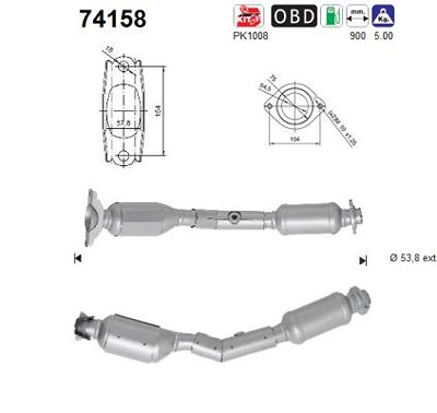 Fppl Katalysator [Hersteller-Nr. 74158] für Nissan von FPPL