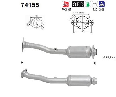 Fppl Katalysator [Hersteller-Nr. 74155] für Nissan von FPPL