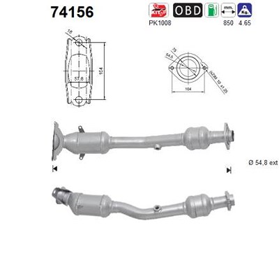 Fppl Katalysator [Hersteller-Nr. 74156] für Nissan von FPPL