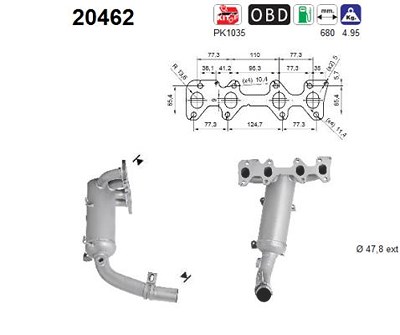 Fppl Katalysator [Hersteller-Nr. 20462] für Fiat, Ford, Lancia von FPPL