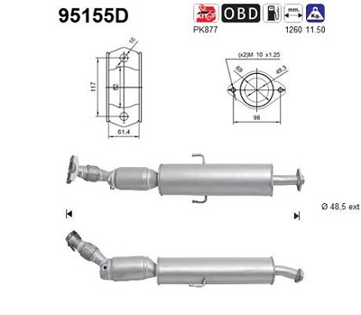 Fppl Katalysator [Hersteller-Nr. 95155D] für Toyota von FPPL