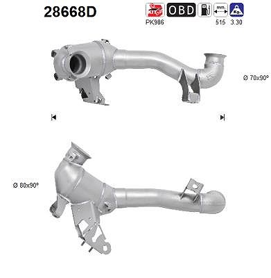 Fppl Katalysator [Hersteller-Nr. 28668D] für Citroën, Fiat, Lancia, Peugeot von FPPL