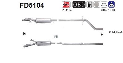 Fppl Ruß-/Partikelfilter, Abgasanlage [Hersteller-Nr. FD5104] für Citroën, Peugeot von FPPL