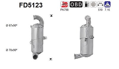 Fppl Ruß-/Partikelfilter, Abgasanlage [Hersteller-Nr. FD5123] für Citroën, Peugeot von FPPL