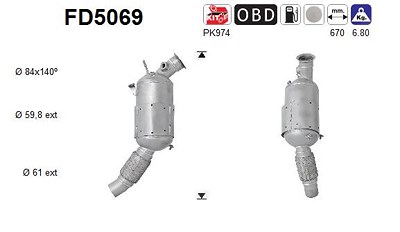 Fppl Ruß-/Partikelfilter, Abgasanlage [Hersteller-Nr. FD5069] für BMW von FPPL